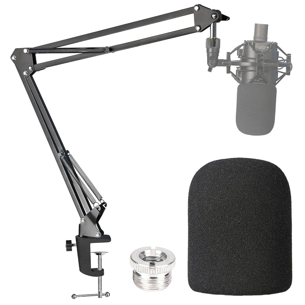Amazon.com: Audio-Technica AT2020 Mic Boom Arm with Foam
